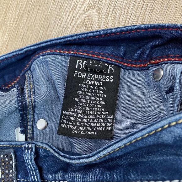 BE ROCK For Express Legging Jegging Low Rise Women's Size 2 - Picture 4 of 8